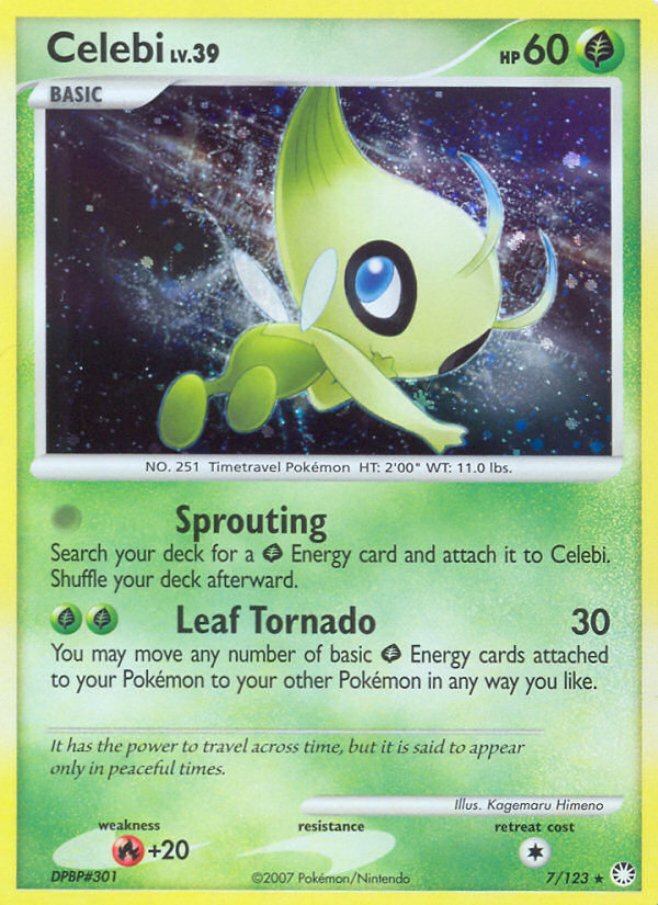 Celebi (7/123) [Diamond & Pearl: Mysterious Treasures] | The Time Vault CA