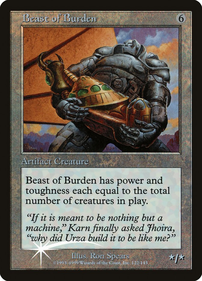 Beast of Burden (Misprinted) [Urza's Legacy Promos] | The Time Vault CA