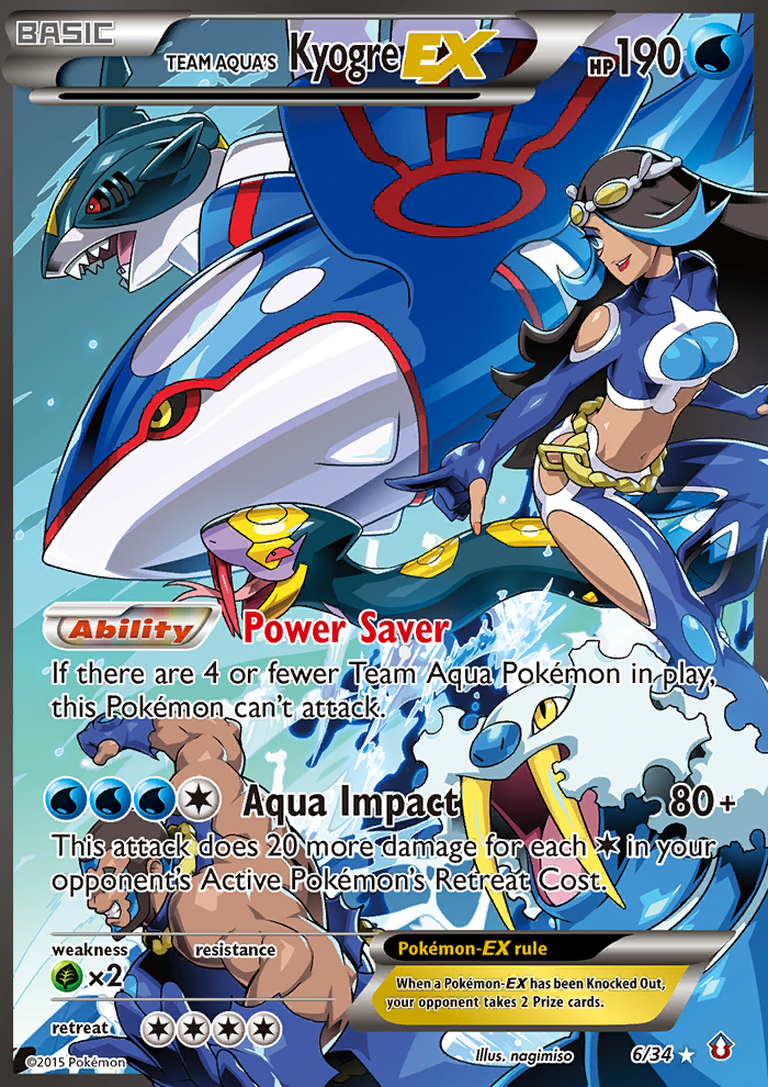 Team Aqua's Kyogre EX (6/34) [XY: Double Crisis] | The Time Vault CA