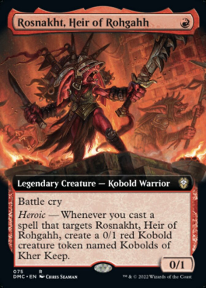 Rosnakht, Heir of Rohgahh (Extended Art) [Dominaria United Commander] | The Time Vault CA