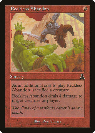 Reckless Abandon [Urza's Destiny] | The Time Vault CA