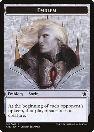 Emblem - Sorin, Solemn Visitor [Khans of Tarkir Tokens] | The Time Vault CA