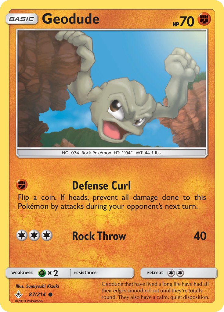 Geodude (87/214) [Sun & Moon: Unbroken Bonds] | The Time Vault CA