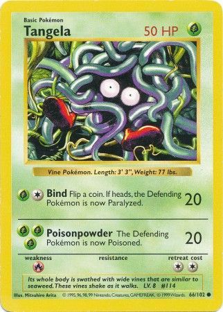 Tangela (66/102) [Base Set Shadowless Unlimited] | The Time Vault CA