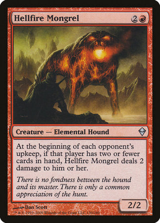 Hellfire Mongrel [Zendikar] | The Time Vault CA