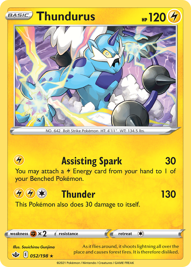 Thundurus (052/198) (Theme Deck Exclusive) [Sword & Shield: Chilling Reign] | The Time Vault CA