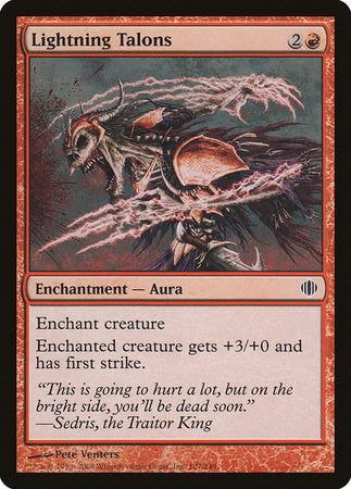 Lightning Talons [Shards of Alara] | The Time Vault CA