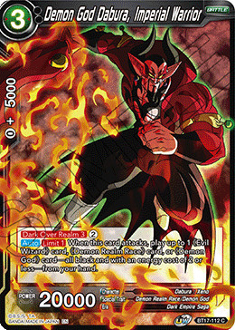Demon God Dabura, Imperial Warrior (BT17-112) [Ultimate Squad] | The Time Vault CA