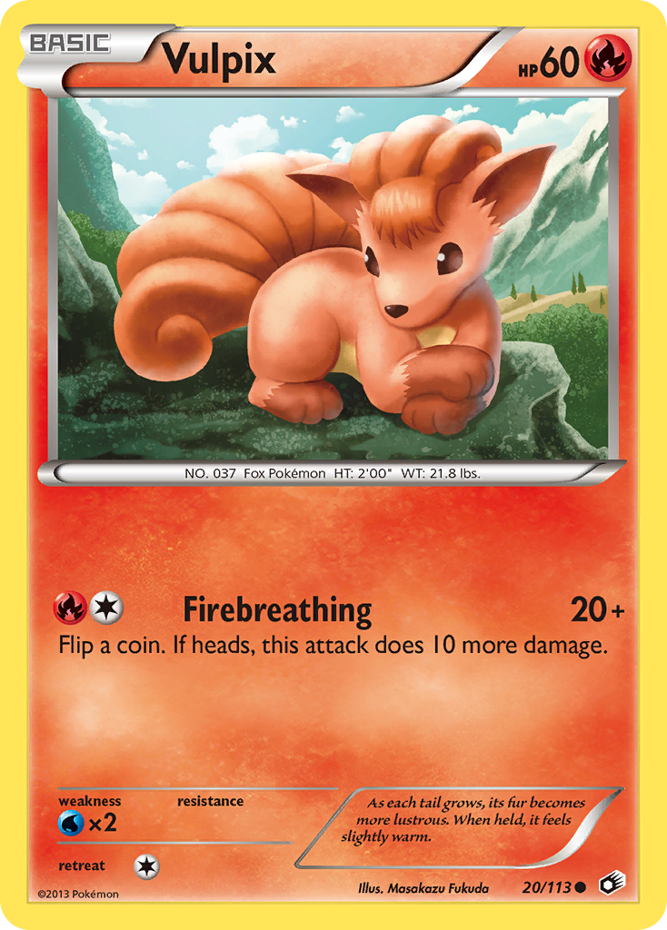 Vulpix (20/113) [Black & White: Legendary Treasures] | The Time Vault CA