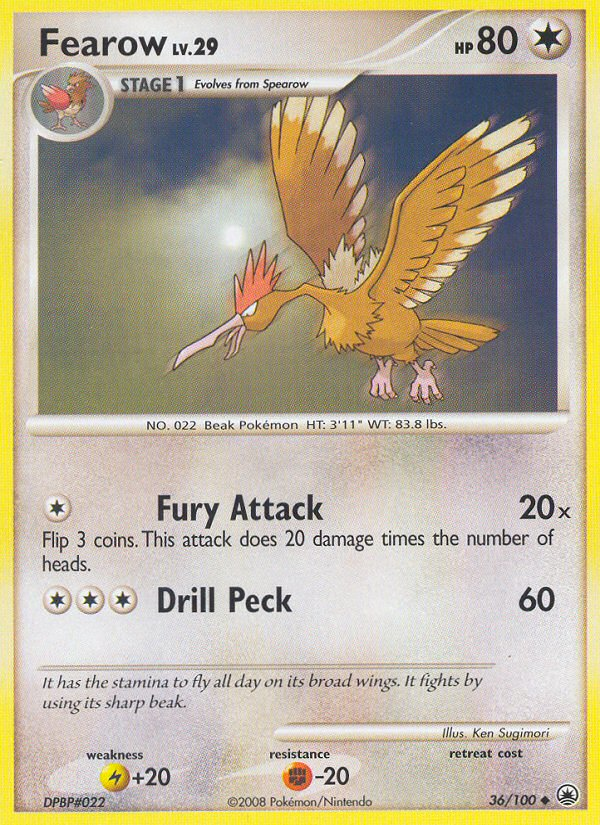 Fearow (36/100) [Diamond & Pearl: Majestic Dawn] | The Time Vault CA