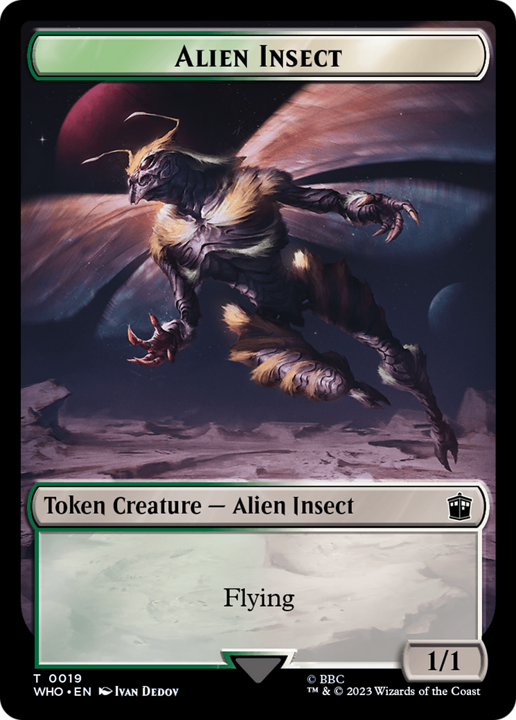 Alien Salamander // Alien Insect Double-Sided Token [Doctor Who Tokens] | The Time Vault CA