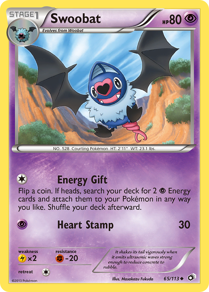 Swoobat (65/113) [Black & White: Legendary Treasures] | The Time Vault CA