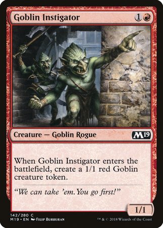 Goblin Instigator [Core Set 2019] | The Time Vault CA