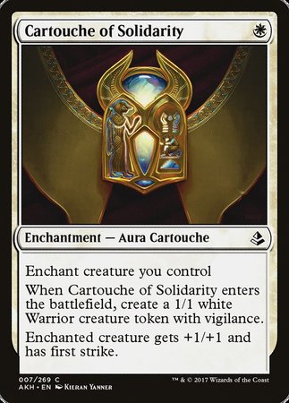 Cartouche of Solidarity [Amonkhet] | The Time Vault CA
