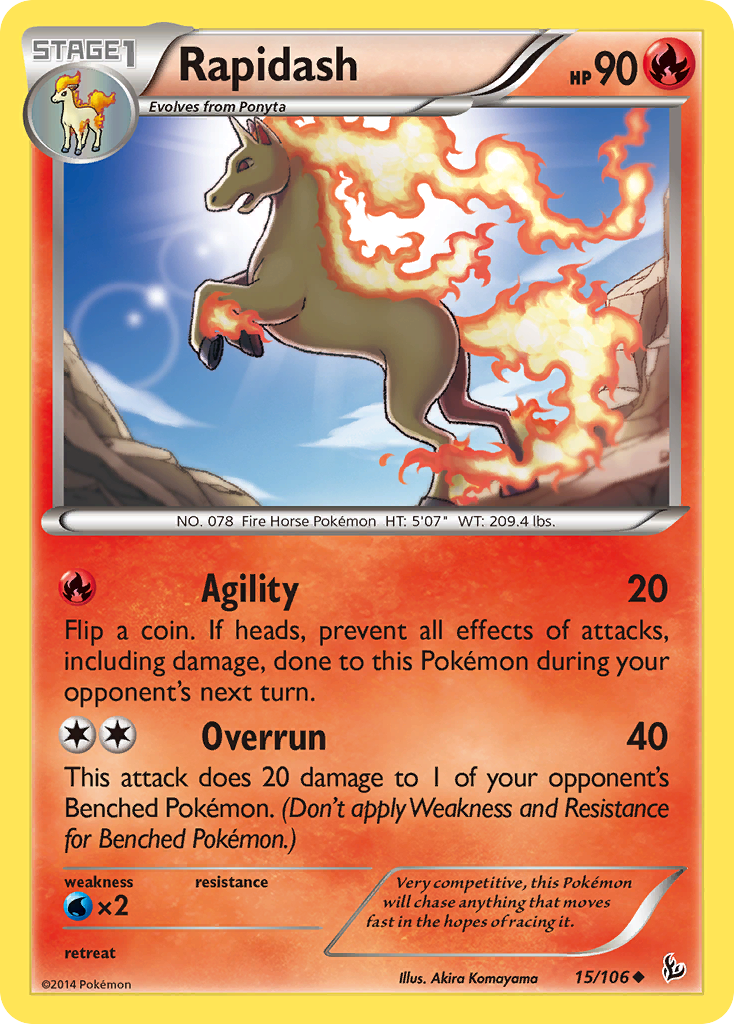 Rapidash (15/106) [XY: Flashfire] | The Time Vault CA