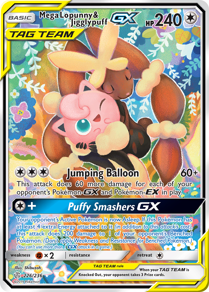 Mega Lopunny & Jigglypuff GX (226/236) [Sun & Moon: Cosmic Eclipse] | The Time Vault CA