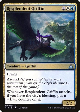 Resplendent Griffin [Rivals of Ixalan] | The Time Vault CA