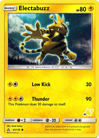 Electabuzz (43/156) (Pikachu Stamp #41) [Battle Academy 2020] | The Time Vault CA