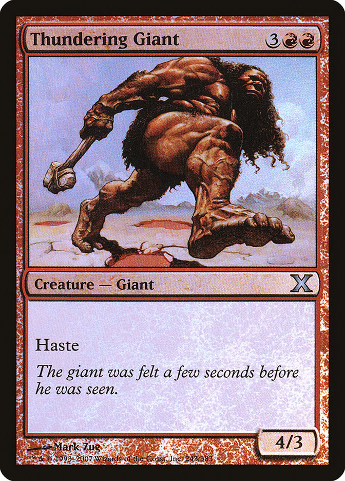 Thundering Giant (Premium Foil) [Tenth Edition] | The Time Vault CA