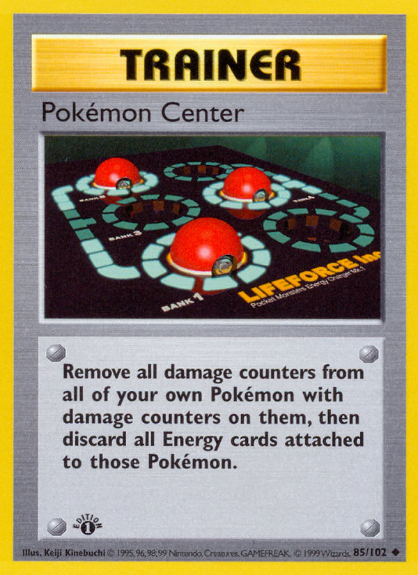 Pokemon Center (85/102) (Shadowless) [Base Set 1st Edition] | The Time Vault CA