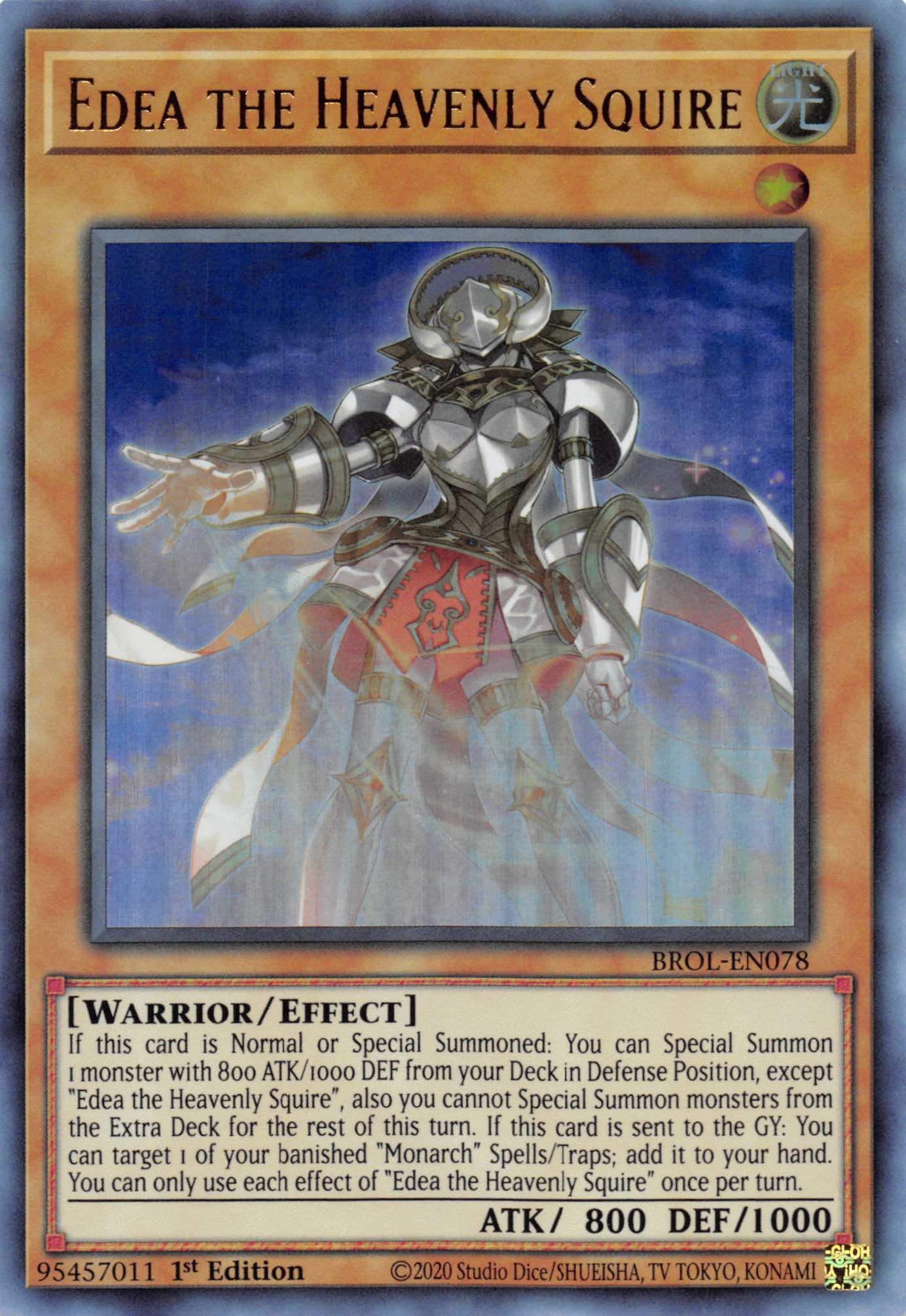 Edea the Heavenly Squire [BROL-EN078] Ultra Rare | The Time Vault CA
