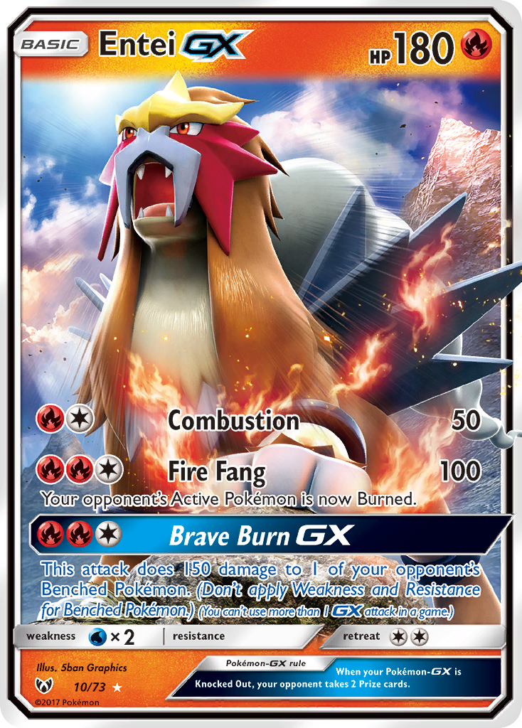 Entei GX (10/73) [Sun & Moon: Shining Legends] | The Time Vault CA