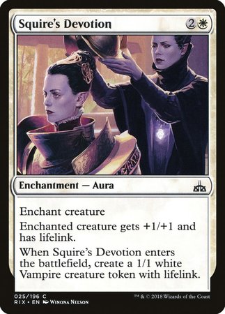 Squire's Devotion [Rivals of Ixalan] | The Time Vault CA