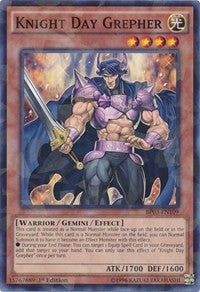 Knight Day Grepher (Shatterfoil) [BP03-EN109] Rare | The Time Vault CA