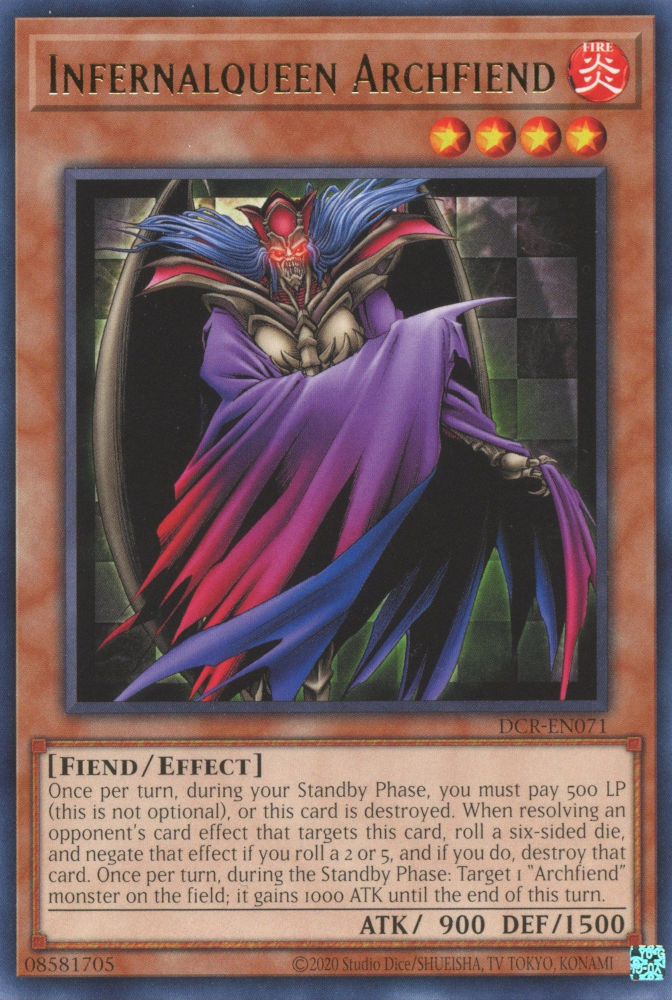Infernalqueen Archfiend [DCR-EN071] Rare | The Time Vault CA