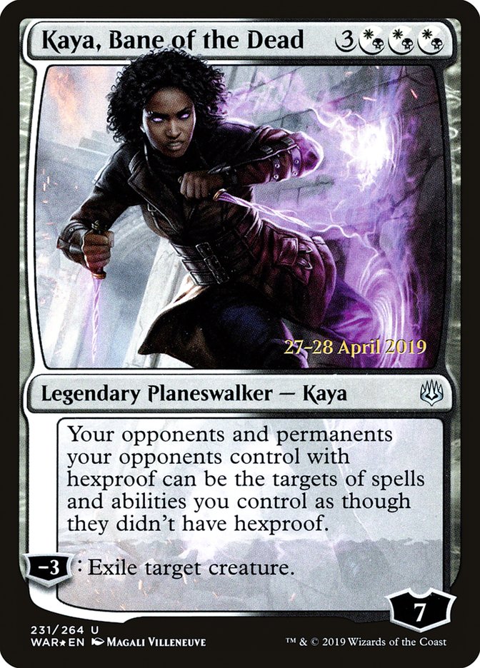 Kaya, Bane of the Dead  [War of the Spark Prerelease Promos] | The Time Vault CA