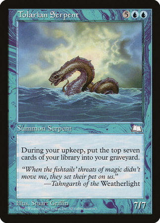 Tolarian Serpent [Weatherlight] | The Time Vault CA