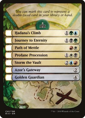 Checklist Card - Rivals of Ixalan [Rivals of Ixalan Tokens] | The Time Vault CA