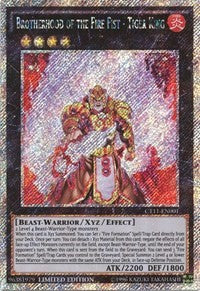 Brotherhood of the Fire Fist - Tiger King [CT11-EN001] Secret Rare | The Time Vault CA