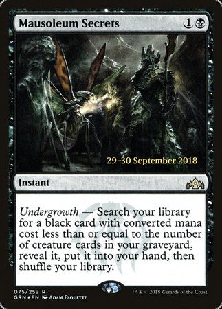 Mausoleum Secrets [Guilds of Ravnica Promos] | The Time Vault CA