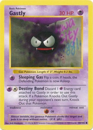 Gastly (50/102) [Base Set Shadowless Unlimited] | The Time Vault CA