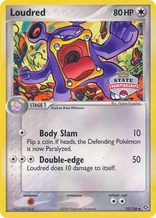 Loudred (35/106) (State Championships) [EX: Emerald] | The Time Vault CA