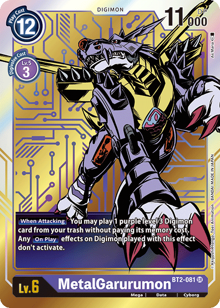 MetalGarurumon [BT2-081] (Alternate Art) [Release Special Booster Ver.1.0] | The Time Vault CA