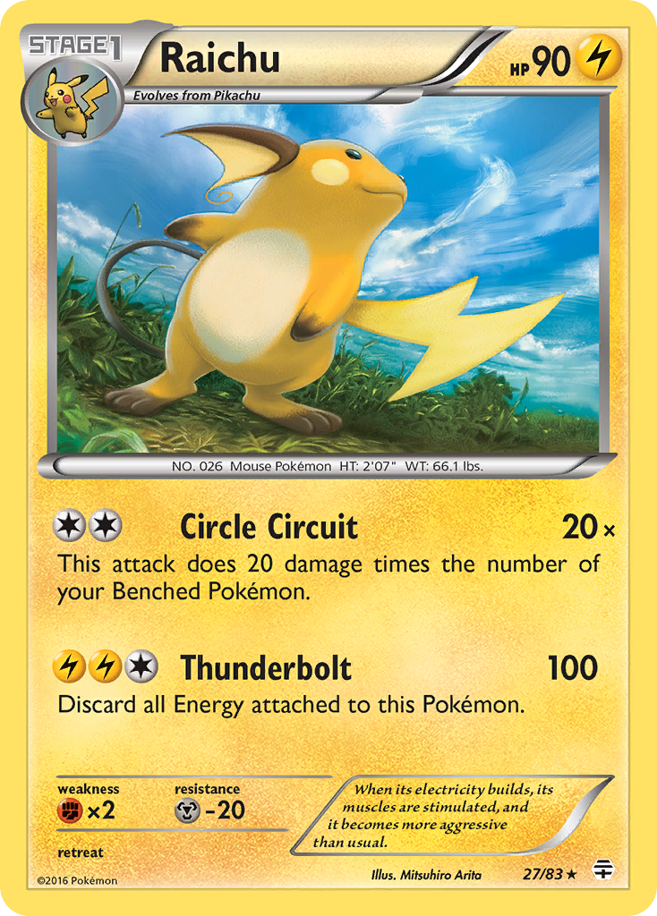 Raichu (27/83) [XY: Generations] | The Time Vault CA