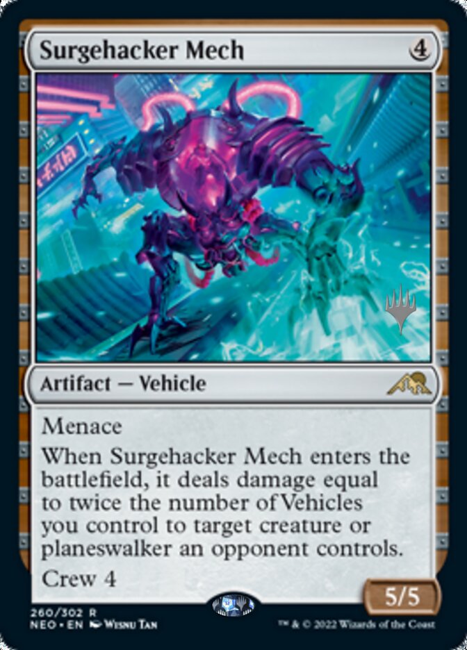 Surgehacker Mech (Promo Pack) [Kamigawa: Neon Dynasty Promos] | The Time Vault CA