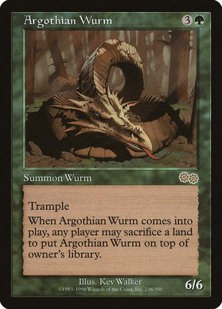 Argothian Wurm [Urza's Saga] | The Time Vault CA