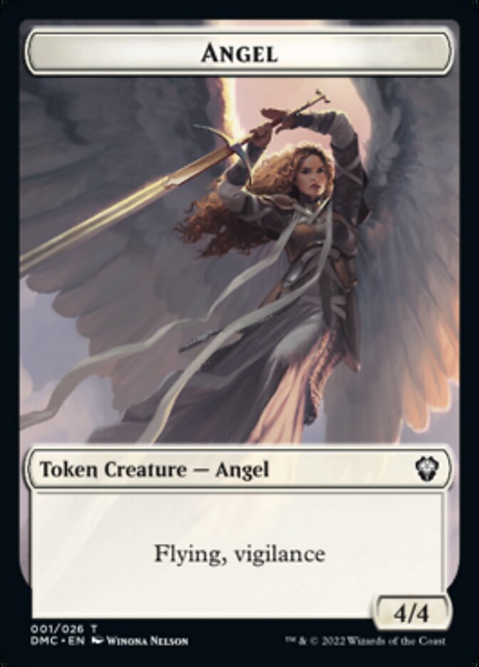 Kavu // Angel Double-sided Token [Dominaria United Commander Tokens] | The Time Vault CA