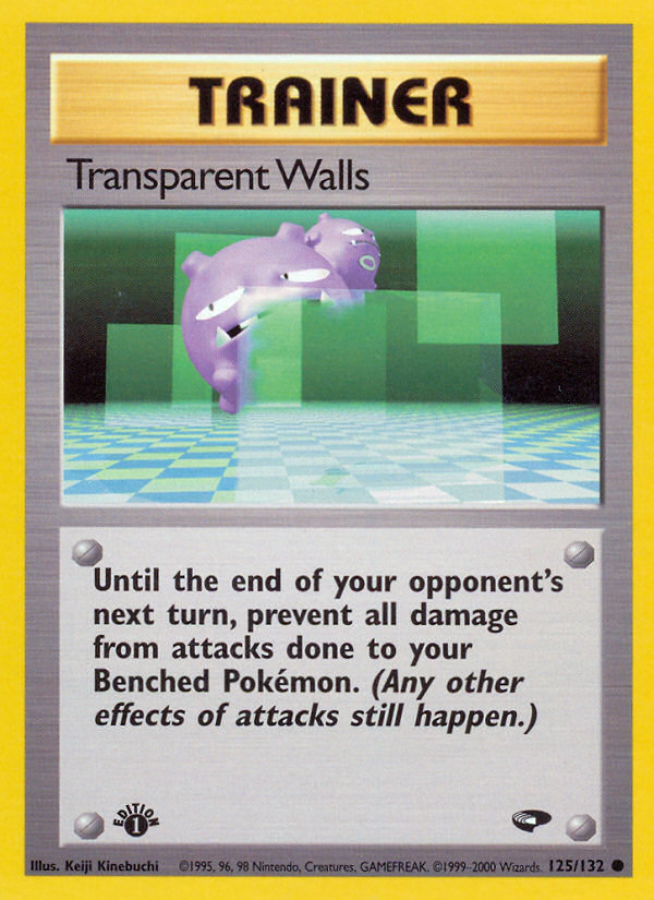 Transparent Walls (125/132) [Gym Challenge 1st Edition] | The Time Vault CA