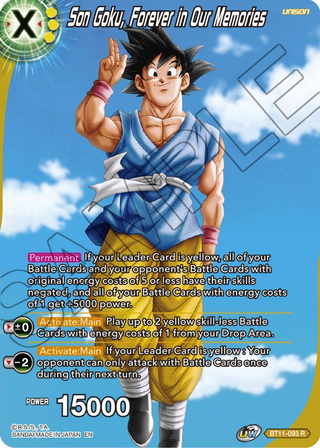 Son Goku, Forever in Our Memories (BT11-093) [Theme Selection: History of Son Goku] | The Time Vault CA