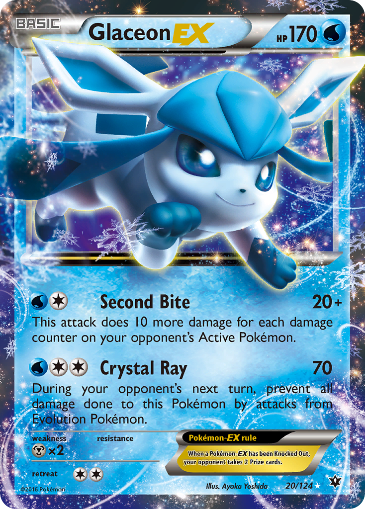 Glaceon EX (20/124) [XY: Fates Collide] | The Time Vault CA