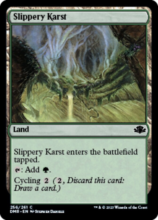 Slippery Karst [Dominaria Remastered] | The Time Vault CA