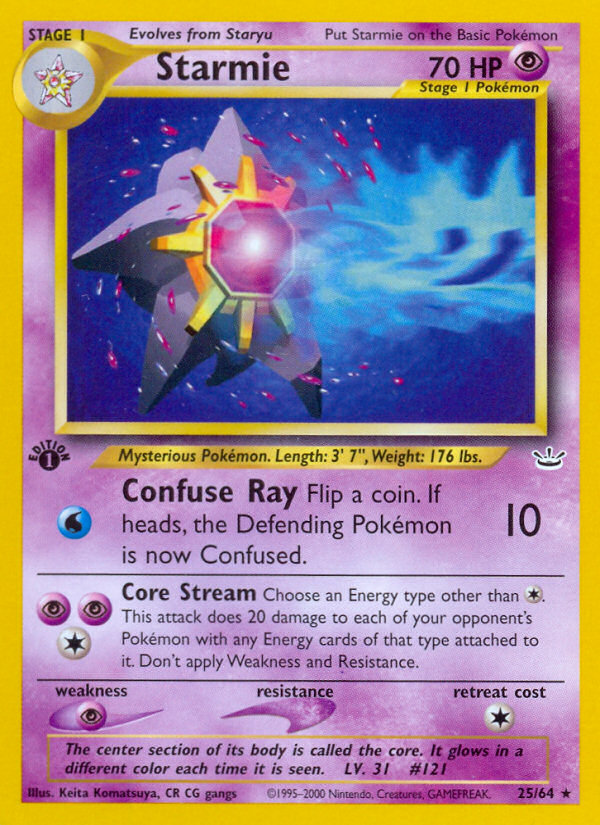 Starmie (25/64) [Neo Revelation 1st Edition] | The Time Vault CA