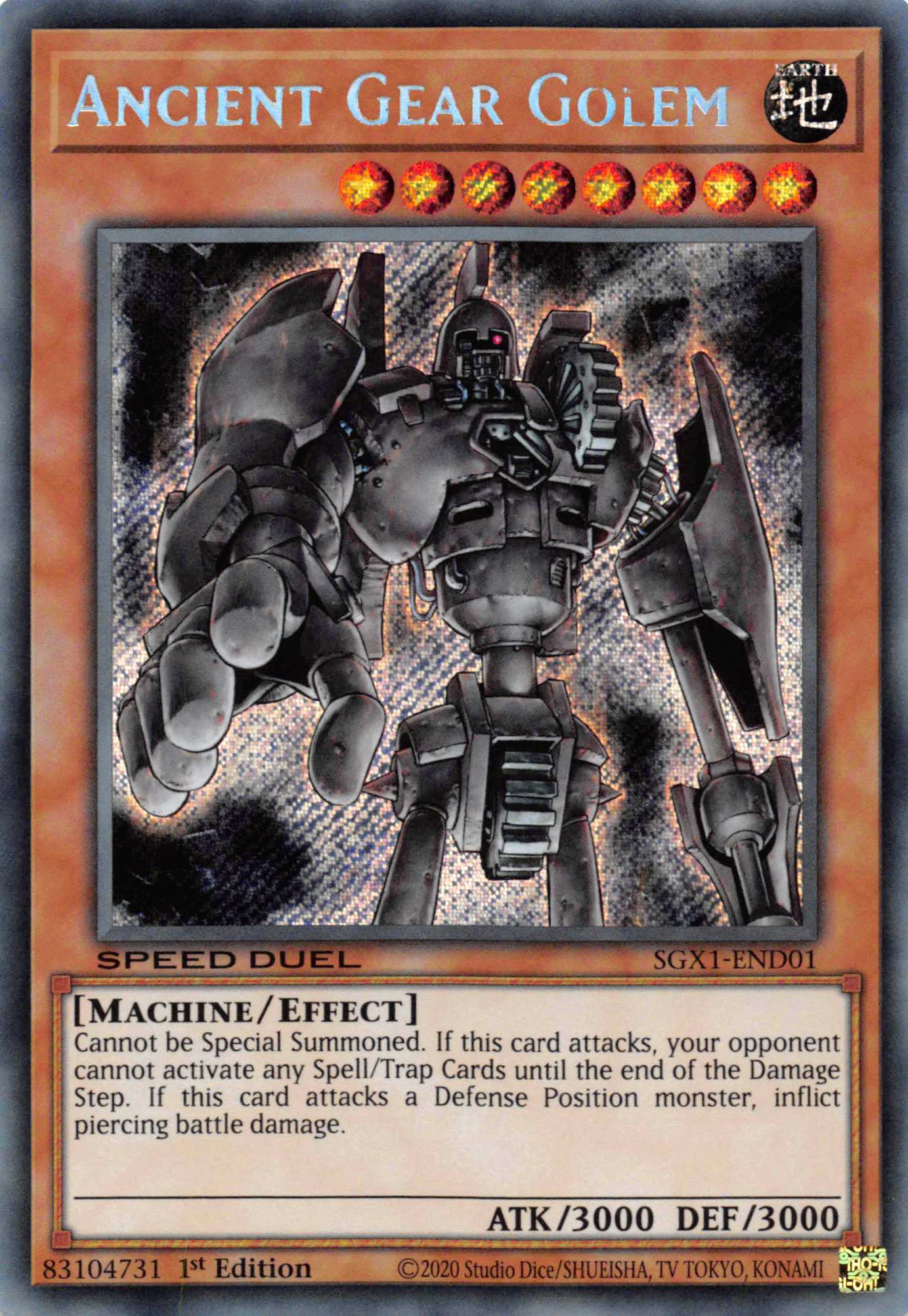 Ancient Gear Golem [SGX1-END01] Secret Rare | The Time Vault CA