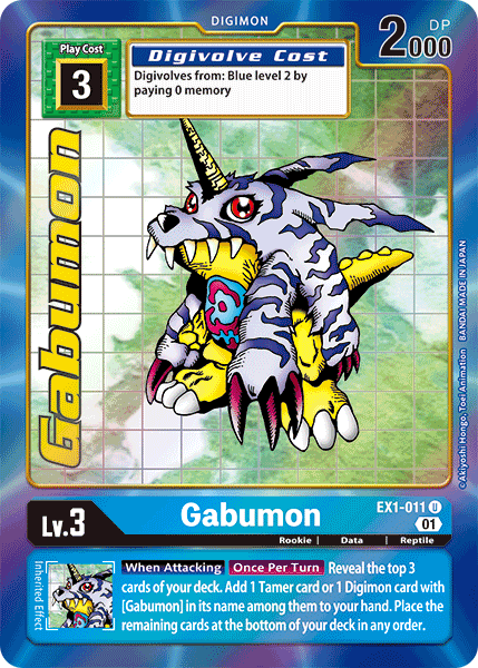 Gabumon [EX1-011] (Alternate Art) [Classic Collection] | The Time Vault CA