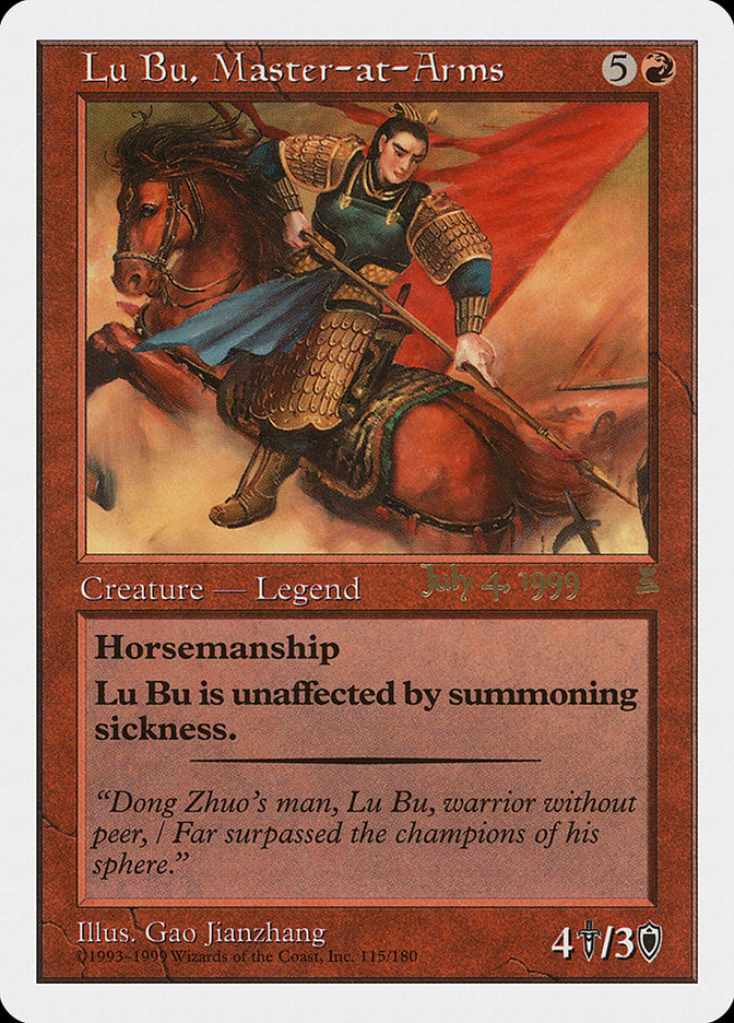 Lu Bu, Master-at-Arms (July 4, 1999) [Portal Three Kingdoms Promos] | The Time Vault CA