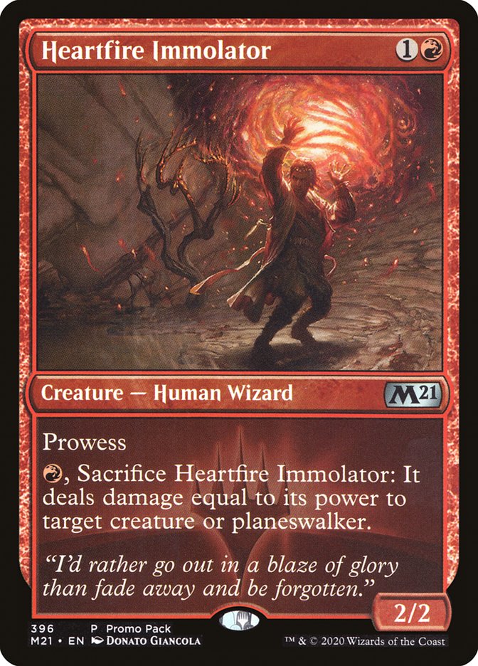 Heartfire Immolator (Promo Pack) [Core Set 2021 Promos] | The Time Vault CA